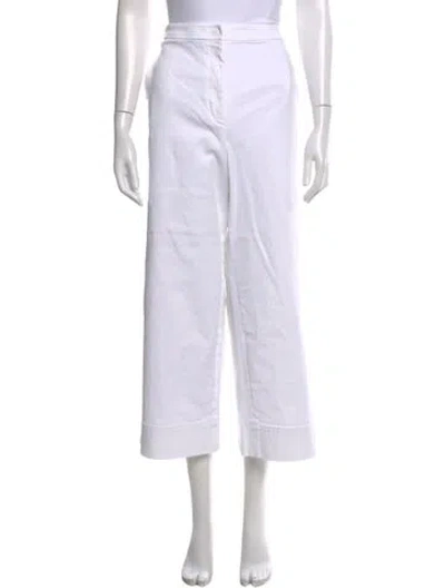 Pre-owned St John Wide Leg Pants In White