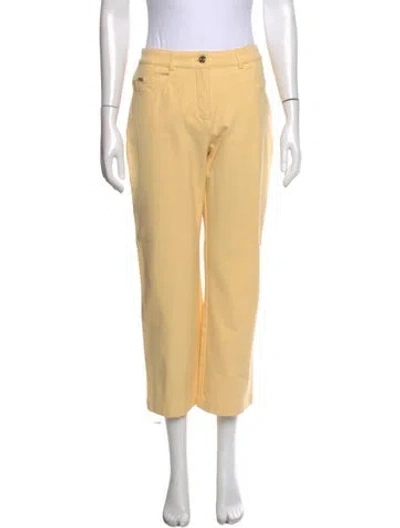 Pre-owned St John Wide Leg Pants In Yellow