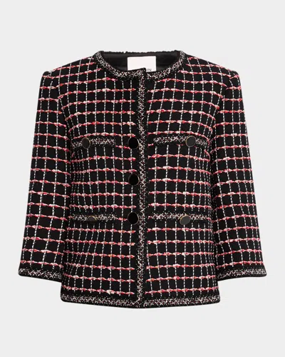 ST JOHN WINDOW PANE TWEED JACKET