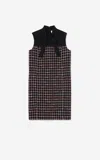 St John Windowpane Tweed Dress In Bhrp