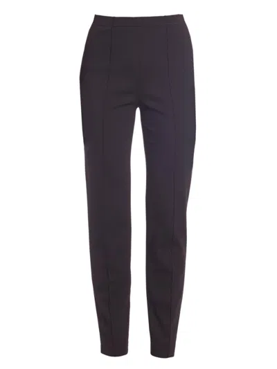 St John Women's Cropped Pintuck Pants In Black