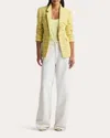 St John St. John Collection Metallic Tweed One-button Jacket In Yellow