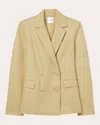 St John Metallic Twill Jacket In Silver/sunflower Multi