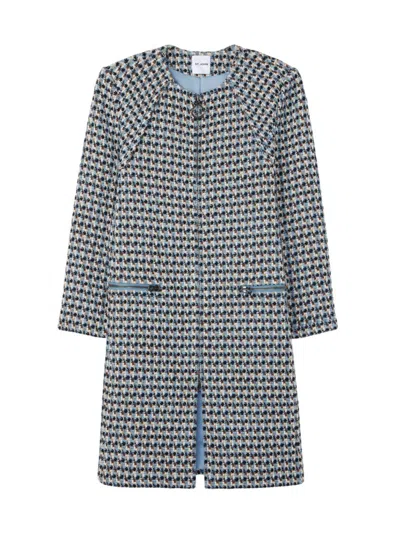 St John Women's Multi-yarn Tweed Jacket Dress In Blue