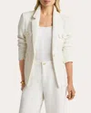 St John Stretch Tweed Suiting Jacket In White
