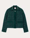 ST JOHN WOMEN'S TWILL TWEED JACKET