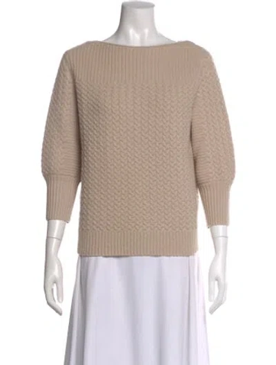 Pre-owned St John Wool Bateau Neckline Sweater