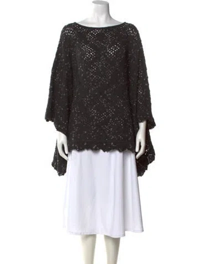 Pre-owned St John Wool Bateau Neckline Sweater In Multi