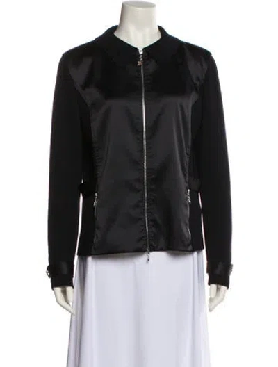 Pre-owned St John Wool Biker Jacket In Black