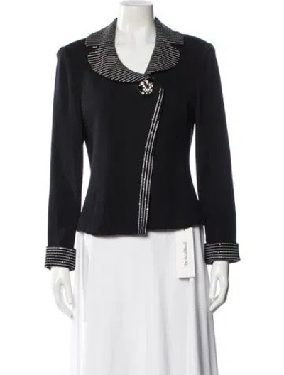 Pre-owned St John Wool Biker Jacket In Black