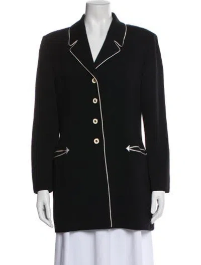 Pre-owned St John Wool Blazer In Black