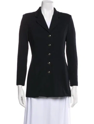 Pre-owned St John Wool Blazer In Black