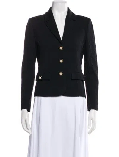 Pre-owned St John Wool Blazer In Black