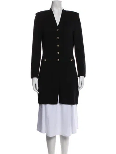 Pre-owned St John Wool Blazer In Black