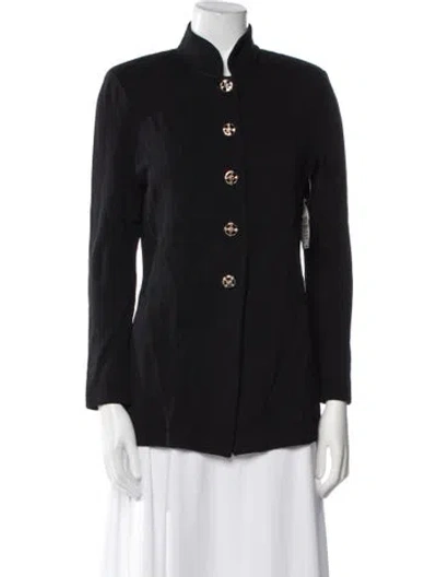 Pre-owned St John Wool Blazer In Black