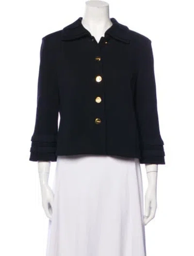Pre-owned St John Wool Blazer In Black