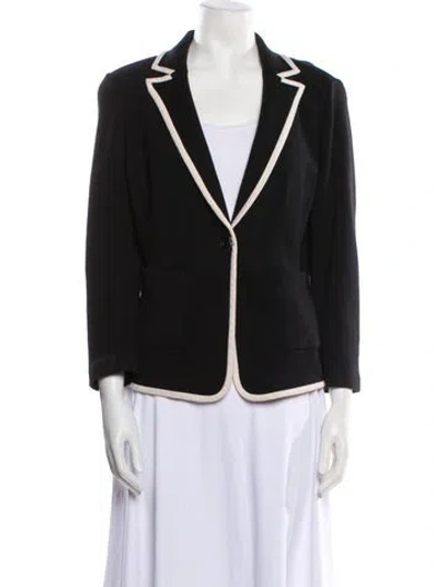 Pre-owned St John Wool Blazer In Black