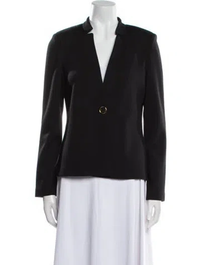 Pre-owned St John Wool Blazer In Black