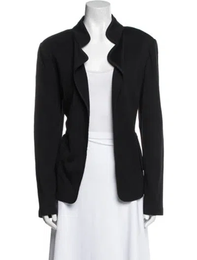 Pre-owned St John Wool Blazer In Black