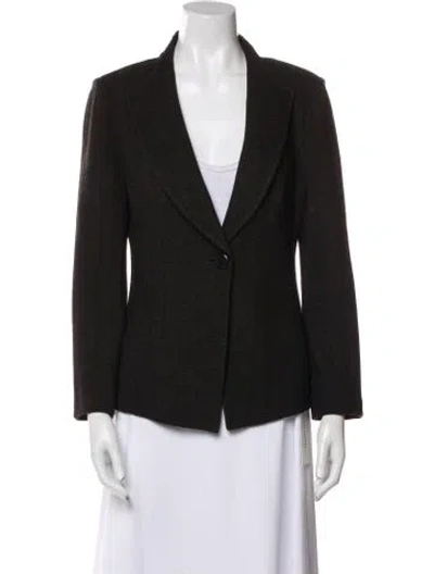 Pre-owned St John Wool Blazer In Black