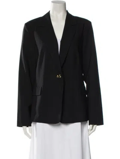 Pre-owned St John Wool Blazer In Black