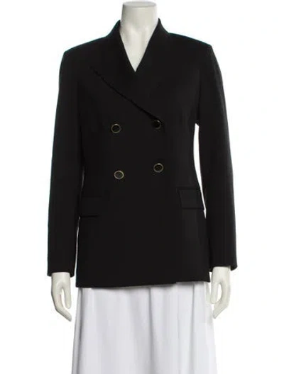 Pre-owned St John Wool Blazer In Black