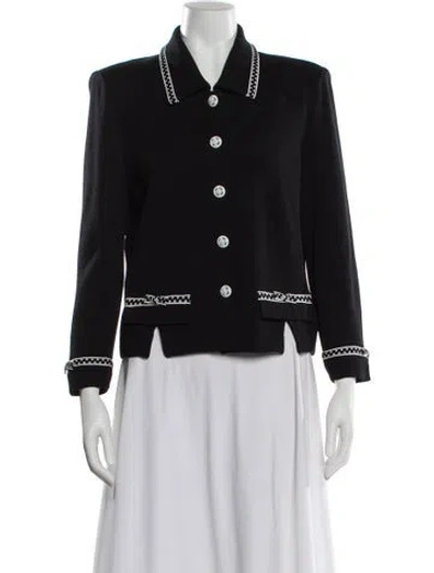 Pre-owned St John Wool Blazer In Black