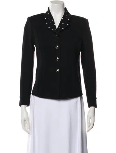 Pre-owned St John Wool Blazer In Black
