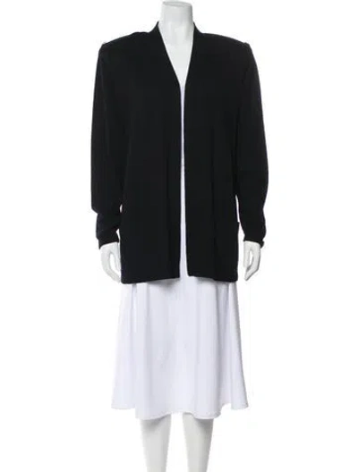 Pre-owned St John Wool Blazer In Black