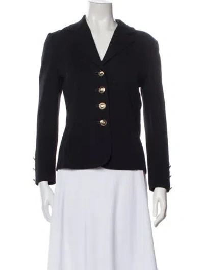 Pre-owned St John Wool Blazer In Black