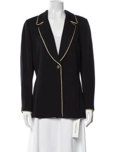 Pre-owned St John Wool Blazer In Black