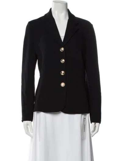 Pre-owned St John Wool Blazer In Black