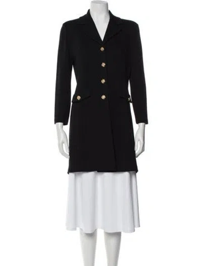 Pre-owned St John Wool Blazer In Black
