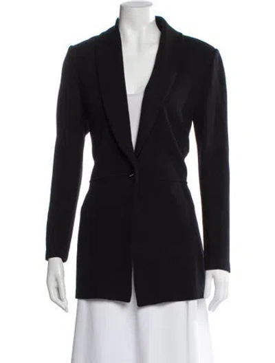 Pre-owned St John Wool Blazer In Black