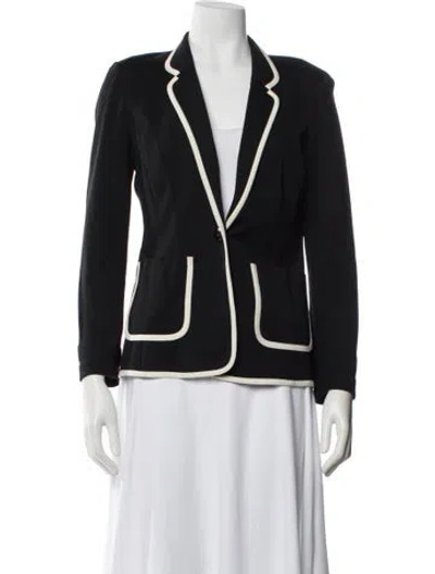 Pre-owned St John Wool Blazer In Black