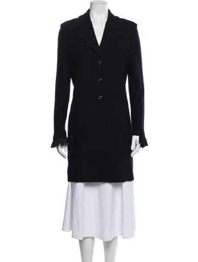 Pre-owned St John Wool Blazer In Black