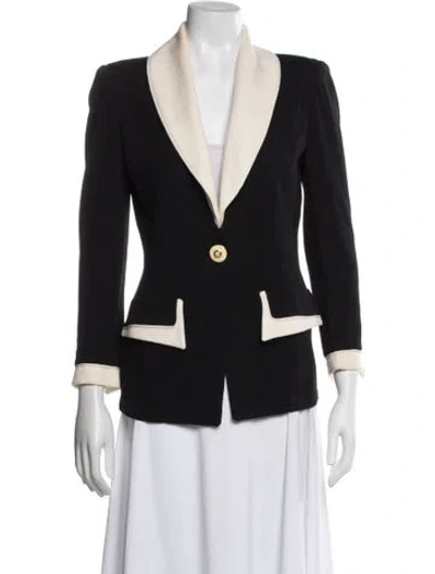 Pre-owned St John Wool Blazer In Black