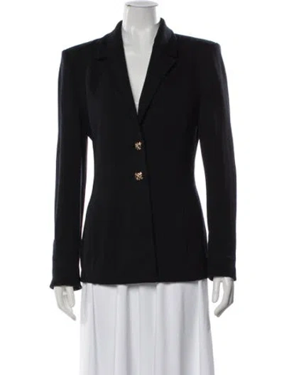 Pre-owned St John Wool Blazer In Black