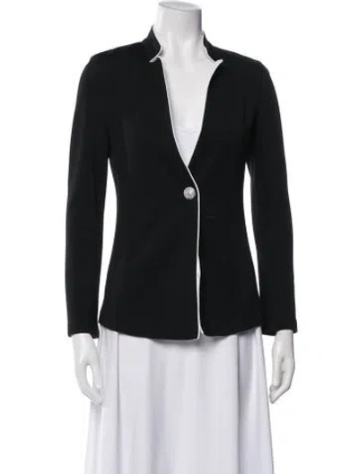 Pre-owned St John Wool Blazer In Black