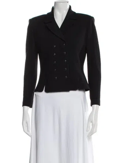 Pre-owned St John Wool Blazer In Black