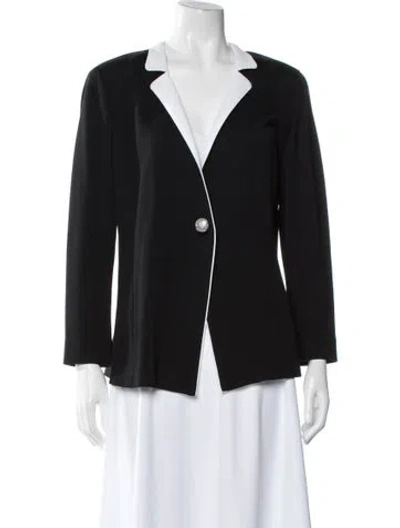 Pre-owned St John Wool Blazer In Black