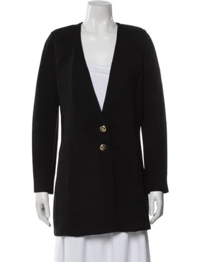 Pre-owned St John Wool Blazer In Black