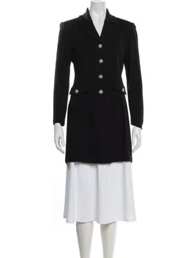 Pre-owned St John Wool Blazer In Black