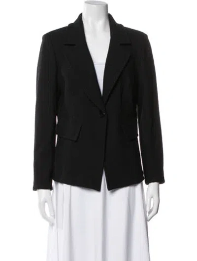 Pre-owned St John Wool Blazer In Black