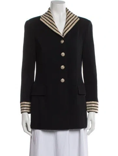 Pre-owned St John Wool Blazer In Black