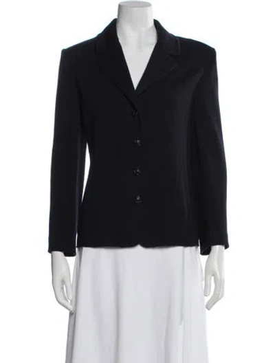 Pre-owned St John Wool Blazer In Black
