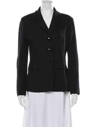 Pre-owned St John Wool Blazer In Black