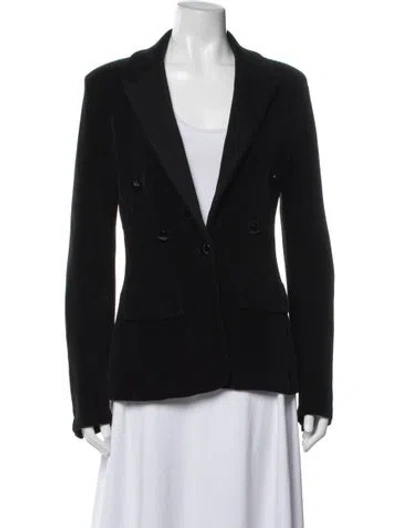 Pre-owned St John Wool Blazer In Black