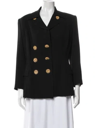 Pre-owned St John Wool Blazer In Black