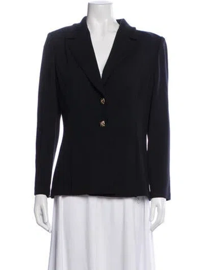 Pre-owned St John Wool Blazer In Black